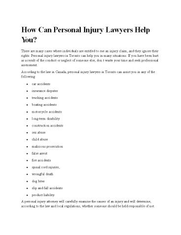 How Can Personal Injury Lawyers Help You?
