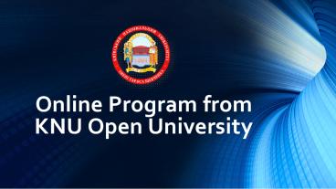Online Program from KNU Open University