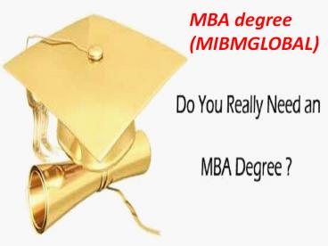 Do You Really Need an MBA degree