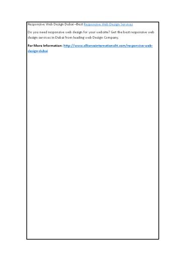 Responsive Web Design Services