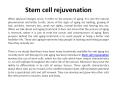 Stem Cell Therapy for Anti Aging PowerPoint PPT Presentation