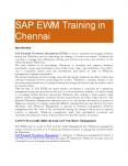 SAP EWM Training in Chennai PowerPoint PPT Presentation