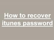 How to recover iTunes password