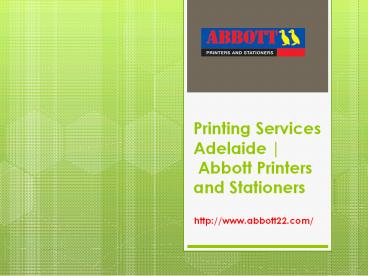Printing Services in Adelaide