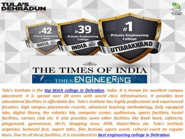 Top Btech College in Dehradun