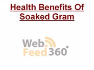 Health Benefits Of Soaked Gram