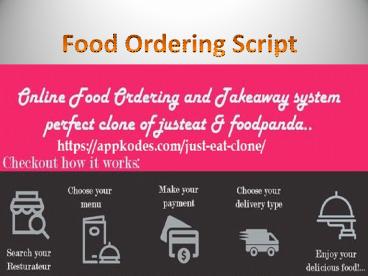 What could you Achieve with Online Food Ordering Script