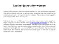 Stylish Leather Jackets for Women PowerPoint PPT Presentation