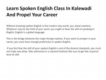 Best Spoken English Classes in Pune | Best English Speaking Classes in pune | Pune Training Institute