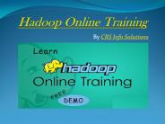 Hadoop online training in India