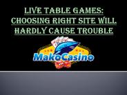 Live table games