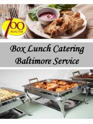 Box Lunch Catering Baltimore Service