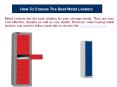 How To Choose The Best Metal Lockers PowerPoint PPT Presentation