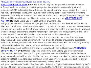 VIDDYOZE LIVE ACTION review and bonus