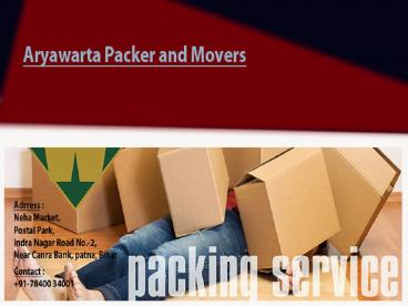 Top packers and movers in patna | Affordable patna packers and movers