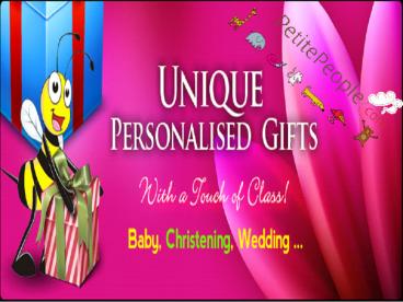 Personalised baby gifts