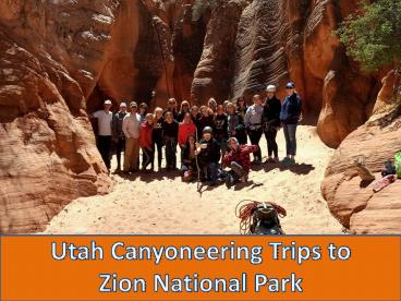 Get Best Canyoneering In Zion at Utah
