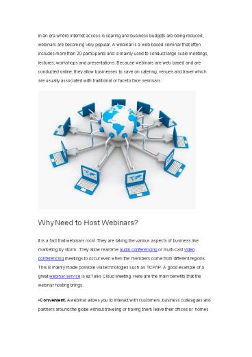 How to Host A Webinar Easily