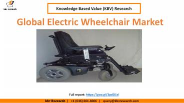 Global Electric Wheelchair Market