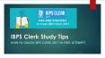 IBPS Clerk 2017 Preparation Tips PowerPoint PPT Presentation