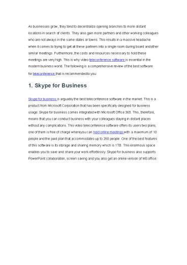 5 Best Teleconference Software