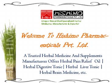 Herbal Supplements Manufacturers