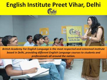 English Language Institute Preet Vihar