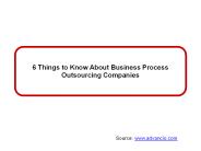 6 Things to Know About Business Process Outsourcing Companies