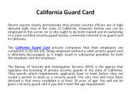 California Guard Card