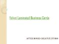 Velvet Laminated Premium Business Cards