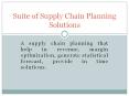 Suite of Supply Chain Planning Solutions PowerPoint PPT Presentation