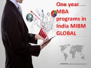 MIBM GLOBAL One year MBA programs in India