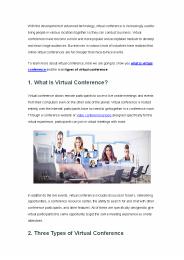 What Is Virtual Conference