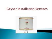 geyser installation services