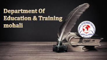 Department Of Education & Training mohali