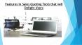 Features in Sales Quoting Tools that will Delight Users PowerPoint PPT Presentation