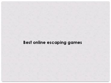 Escape Games Online (2)