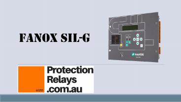 Fanox SIL-G | Protection Relay