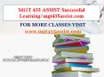 MGT 435 ASSIST Successful Learning/mgt435assist.com (1) PowerPoint PPT Presentation
