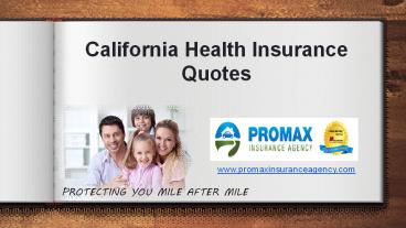 California health insurance quotes