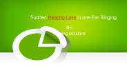 Sudden Hearing loss Ringing in one Ear
