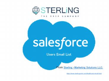 Salesforce CRM User Mailing List