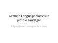 German Language classes in pune PowerPoint PPT Presentation