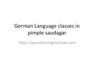 German Language classes in pune