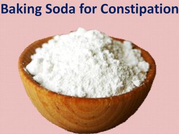 Baking soda for constipation