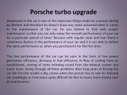 Porsche turbo upgrade