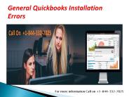 General Quickbooks Installation Errors