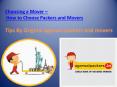 How to Choose Packers and Movers for Shifting PowerPoint PPT Presentation