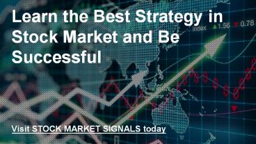 Trading Strategy in Stock Market