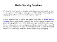 Drain snaking services